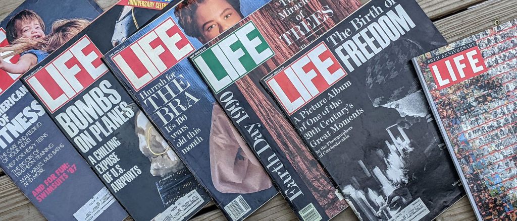 A selection of LIFE magazine covers from the 1990s
