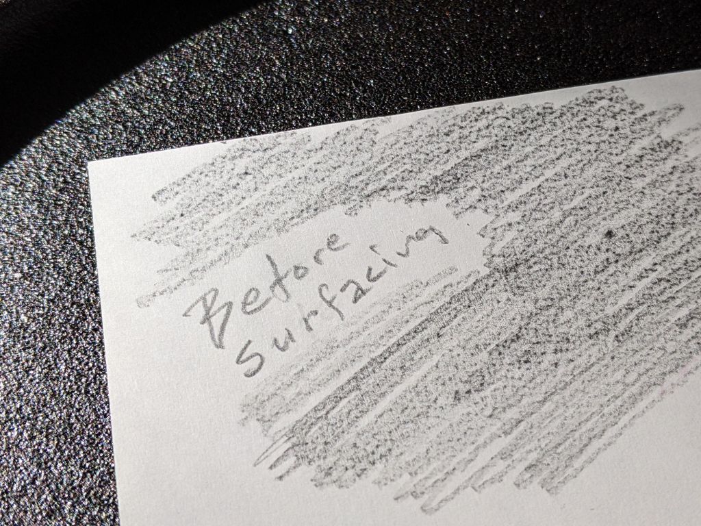 Pencil rubbing of original surface