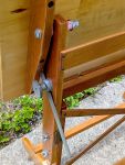 Details of top angle adjuster on drafting table